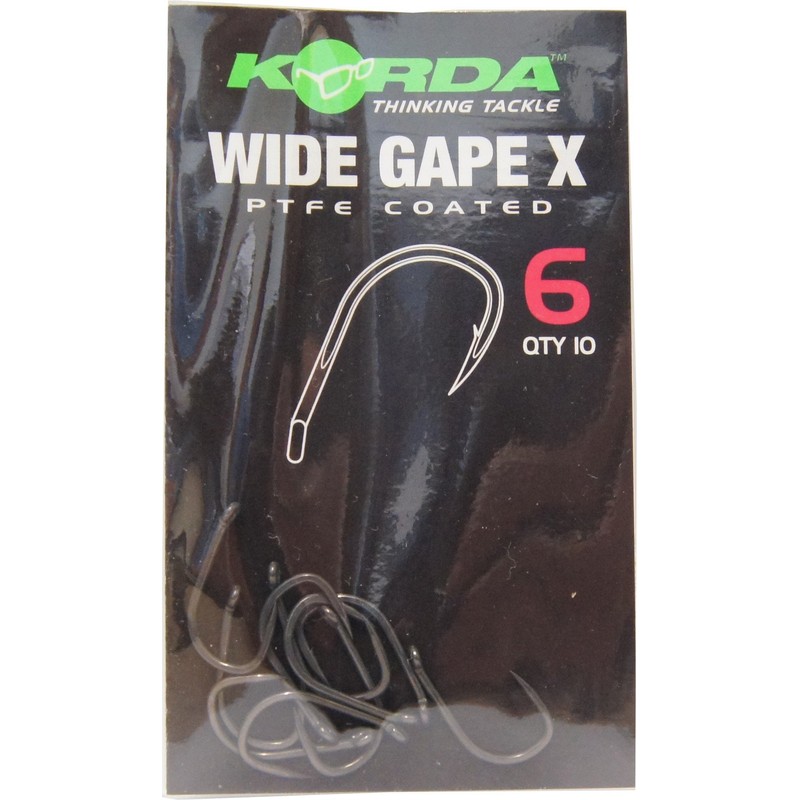 Korda Wide Gape X | Barbed Size 8 - Ultra-Strong