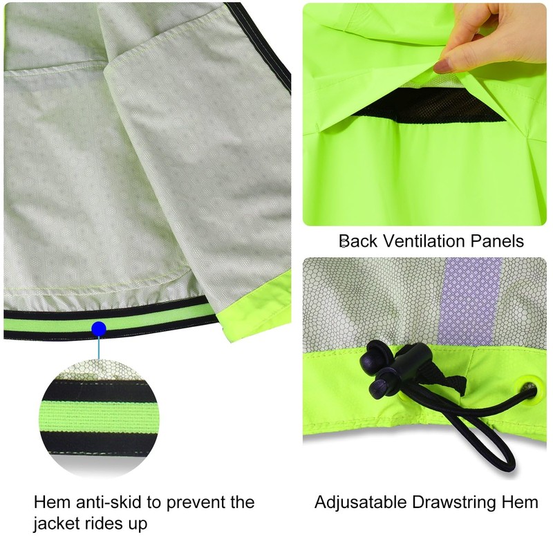 baleaf baleaf Mens Cycling Rain Jacket Windbreaker Waterproof Running Gear