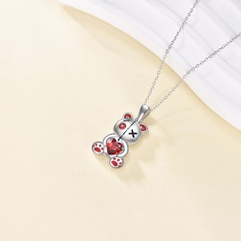 YFN Voodoo Bear Necklace Sterling Silver Gothic Pendant Witch Jewellery Witchy Wiccan Gifts for Women