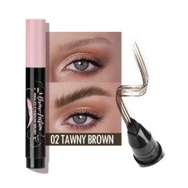 Erinde Waterproof Liquid Eyebrow Pencil, Natural Long - Lasting Eyebrow Brush, Smudge Proof, Filler Dye Eye Brow Pencil Thin Hair Like stroke for shaping, Multi-Use for Eyebrows