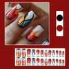 RUOKEXIN Medium Press on Nails Square Fake Nails Colorful False