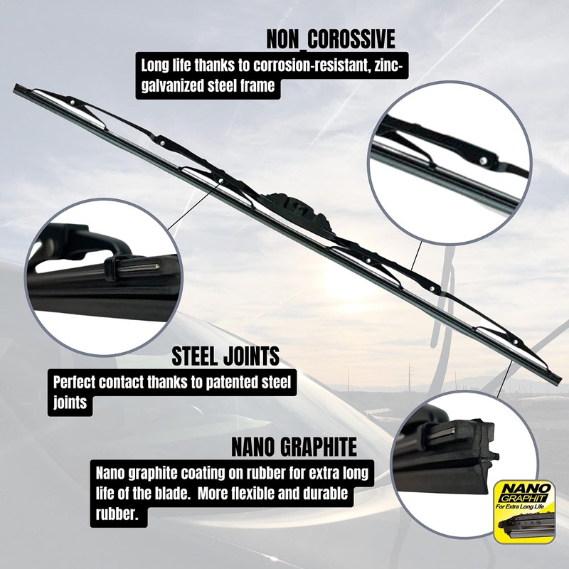 Heyner Exclusive Wiper Blades For Honda Civic 2014-onwards Spoiler Windscreen