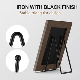 Veumoie 3 Pack Large Plate Holder Display Stand-10 Inch Tall Plate Stands for Display-Metal Picture Frame Stand-Big Easel Stand