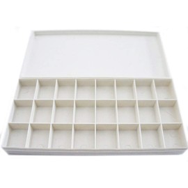 HAND 24 Wells Handy Plastic Artists Palette Box w/Lid, Perfect for Oil Colours, Acrylics Offer!