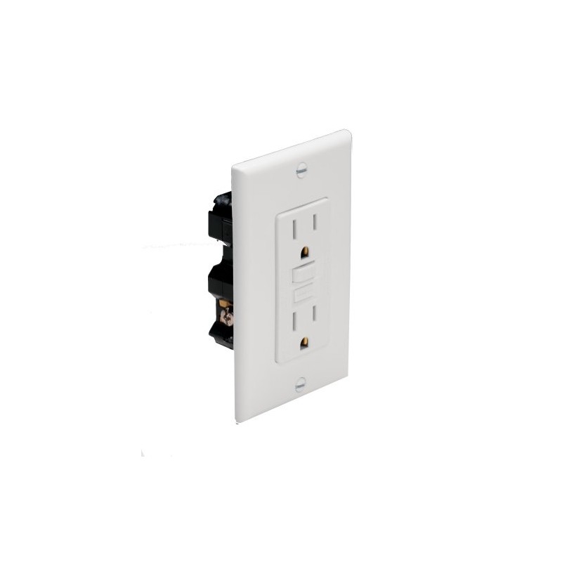 Marinco 1591-FI.White Marine Electrical Duplex GFCI Receptacle (15-Amp Straight Blade,