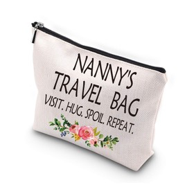 Nanny Gift Mother’s Day Gift for Nanny Grandma Travel Gift Toiletry Bag Nanny Gift from Grandchildren (Nanny's Travel Bag EU)
