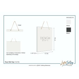 LifeSong Milestones Modern Inspirational Wall Ribbon Hanging Sign Home Decor 8.5x16 - Psalm 23