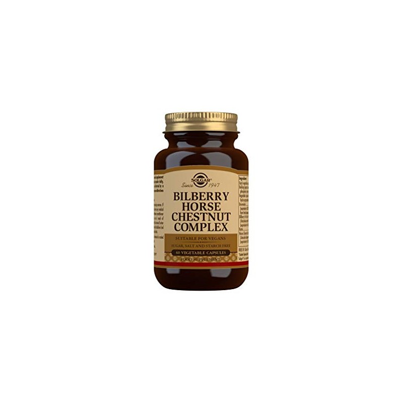 Solgar Bilberry Horse Chestnut Complex Vegetable Capsules - Pack of