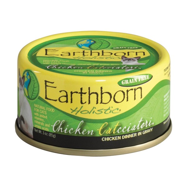 Earthborn Holistic Chicken Catcciatori Grain Free Canned Cat Food, 3 Oz, Case Of 24