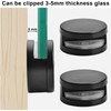 Black Upgraded 3-5mm Frameless Mirror Mounting Hardware 8 Pack Dual-Screw