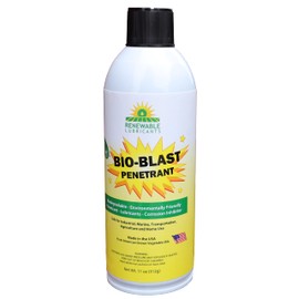 Renewable Lubricants Bio-Blast Penetrating Oil-Environmentally Friendly Industrial Formulation-Garage Door Lubricant Spray-Corrosion Inhibitor-Safest for Your Family and Pets-Made in The USA! 11oz