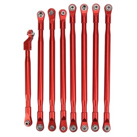RC Rod Link Linkage Set Pull Rod with Sway Bar Aluminum for Axial SCX6 JLU 1/6 RC Car VehicleRed