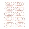 100pcs Rose Gold Star Paper Clips Slip Resistance Rust Prevention