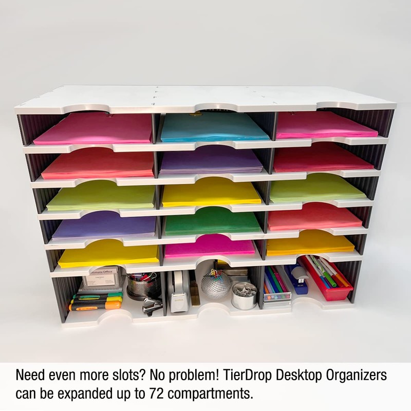Ultimate Office TierDrop Standard 6-Compartment (add-on Module) - Sorts Documents,
