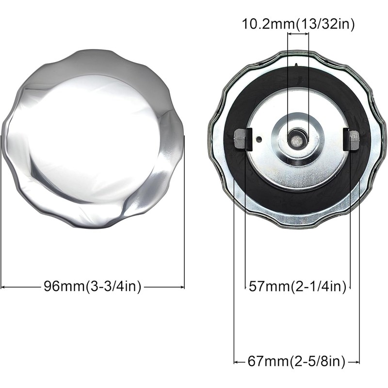 YGQ 2 Pcs Generator Gas Fuel Cap for Generac Predator