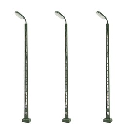 Evemodel LQS52HO-3-EU Pack of 3 H0 Floodlight Low LED Lattice Pole Light Model Railway Platform Light Garden / Yard