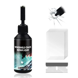 Windshield Crack Repair Kit,2025 Latest Upgraded Glass Crack Repair Kit,5MinQuick-Glass Repair Liquid,Long-Lasting for Windshields, Windows, Mirrors,All Crack Types Windshield Repair Kit (Black)