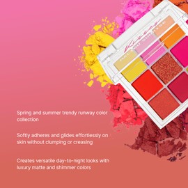 Ruby Kisses Eyeshadow Palette Highly Pigmented Eye Makeup 9 Shades Matte Shimmer Metallic Eyeshadow Palette (Malibu Sunrise)
