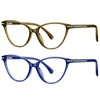 AABV Cat Eye Bifocal Reading Glasses for Women Men Readers,Blue