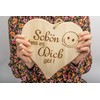 DEKOFANT Signs with Sayings Wooden Heart 24 x 24 cm