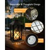 Homemory Solar Lanterns Outdoor Waterproof Hanging with Flickering Flameless Candles,