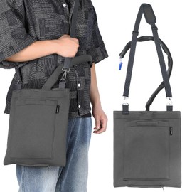 Hoomtree Urine Drainage Bag Holder, Catheter Bag Covers with Zipper Pipe Sleeve & Adjustable Strap, Soft Diving Fabric, Easy Access, Secure & Discreet for Urostomy & Foley Catheter Users -Gray