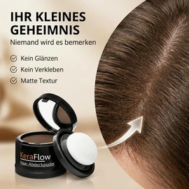 KeraFlow Roots Powder, Hair Concealer Hair Thickening, Hair Powder Against Grey Hairline and Light Hair, 4 g (Light Brown)