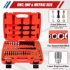 61Pcs Thread Repair Kit, UNC, UNF & Metric Thread Chaser