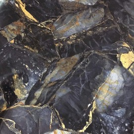 UPREDO Blue Stone Adhesive Marble Paper Granite Look Marble Effect Gloss Vinyl Peel and Stick Countertops Covering Sticker Sheet Roll 15.8inch by 79inch (15.8inch X 138inch, Blue Stone)