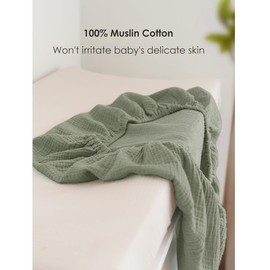 MairMore Changing Pad Cover for Neutral Baby Muslin Soft Cotton Diaper Changing Table Pad Cover Changing Pad Sheets for Girls and Boys - 2 Pack