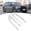 2PCS Front Fog Light Trim Silver Decoration Anti Fading Exterior