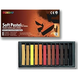 Mungyo Square Soft Pastels 12-Piece Set, Earthtone