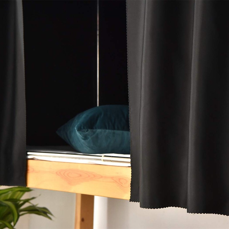 Teanea Full Size Bunk Bed Blackout Curtains Heavy-Duty for Bottom