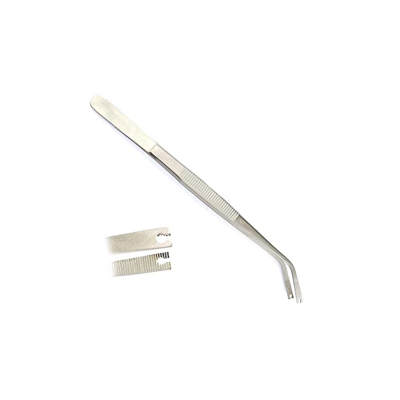Corn Suture Tweezers Straight and Curved Surgical Forceps Pliers TeckMed