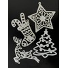 Norinoya 20PCS Glittering Snowflake Hanging for Tree Decorations Christmas Santa