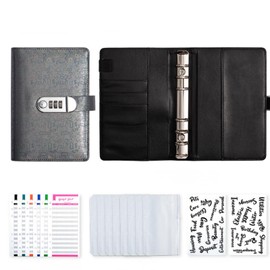 MAACKIA Keyed Household Management Binder with Lock, Household Book, Planner, Money Management, Budget Management, Money Management, Money Management, Money Management, Money Management, Money Savings