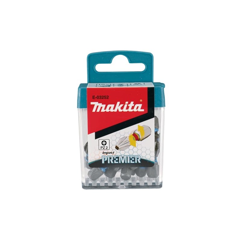 Makita E-03252 Impact Premier Torsion Bit Set PZ2 25mm 15