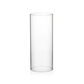 WGVI Hurricane Candle Holder Sleeve, Wide 4", Height 10", Clear Glass Cylinder Candleholder, Chimney Tube, Open Ended Candle Shade, 1 Piece