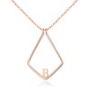 Clearine Wedding Engagement Ring Holder Necklace S925 Silver Rose Gold