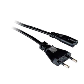 Cordon alimentation pour radio ou rasoir 2x0,75A-2P- 2,5A- 500 W