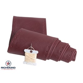 Richmond Auto Upholstery - Leather Steering Wheel Cover w/Needle & Thread compatibel with 2009-2012 Ford F-150 King Ranch