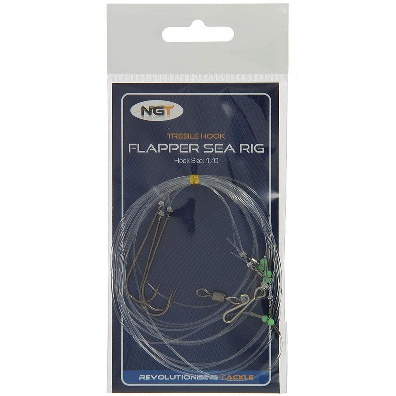 NGT 7x Sea Fishing Rigs Flapper Pennell Clipped Flattie Cod