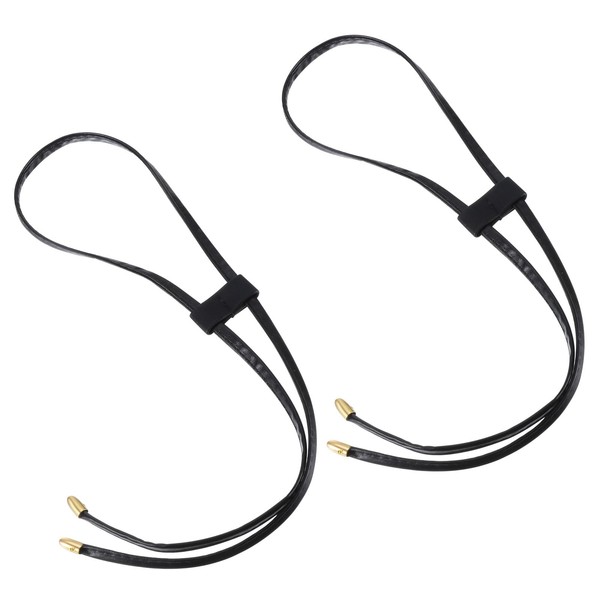 [uxcell] 2pcs PU Leather Drawstring Detachable Pull String Wallet Strap