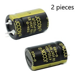 2 Pieces 50V 4700UF 2-pin soldered snap-in Terminal electrolytic capacitors for Welding Machine, LED Driver Power Supply, Charging Pile, etc.