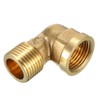 sourcing map Brass Elbow Pipe Fitting 90 Degree 1/2 BSP
