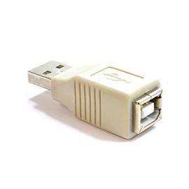 kenable USB 2.0 Adapter USB A Male Plug to B Female Socket Grey