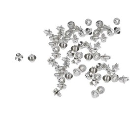 100pcs 7mm/0.28in Wheel Rivets Nuts Rim Spike Wheels Rims Lip Screw Bolt Tires ABS Plastic Alloy Studs Cap Car Styling Tunning (Chrome Silver Color 100pcs)