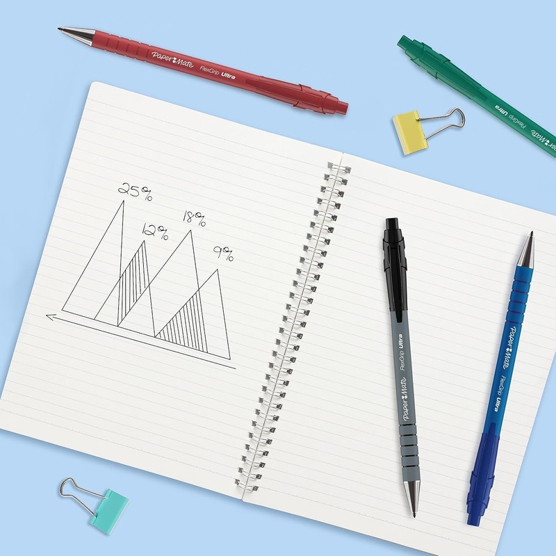 Paper Mate FlexGrip Ultra Retractable Ballpoint Pens | Medium Point