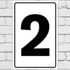 Locmorly Aluminum Sign, Number 2 Sign, 8x12 Inch, Numbered Signs