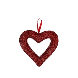 Corazones de espuma con purpurina para el día de San Valentín, 2 unidades (rojo)